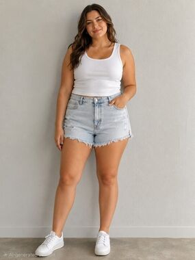 Celebrity Pink Women's 3" Light Wash Denim Jean Shorts - 19